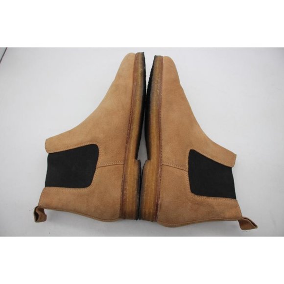 Hound and Hammer Men's Size 11 Chelsea Beige Suede Boots Shoes Rubber Sole - Picture 6 of 11